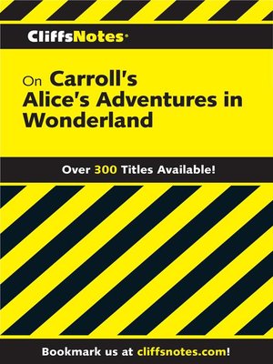 cover image of CliffsNotes on Carroll's Alice's Adventures in Wonderland